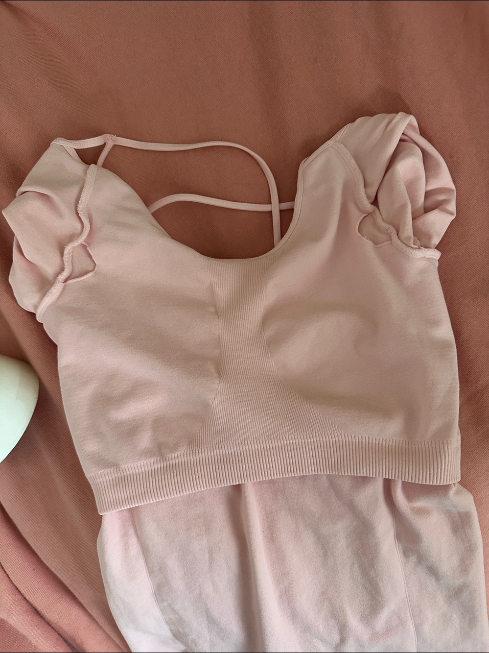 avocado Soft Pink Cold-Shoulder Short Sleeve Top - Picture 6 of 6
